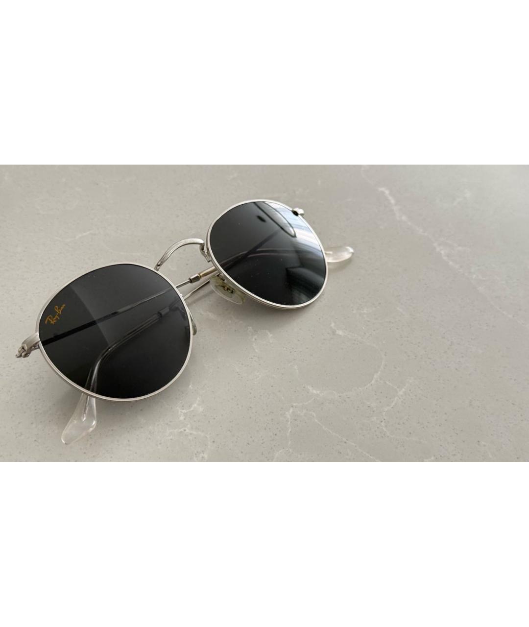 RAY BAN Черные металлические солнцезащитные очки, фото 3