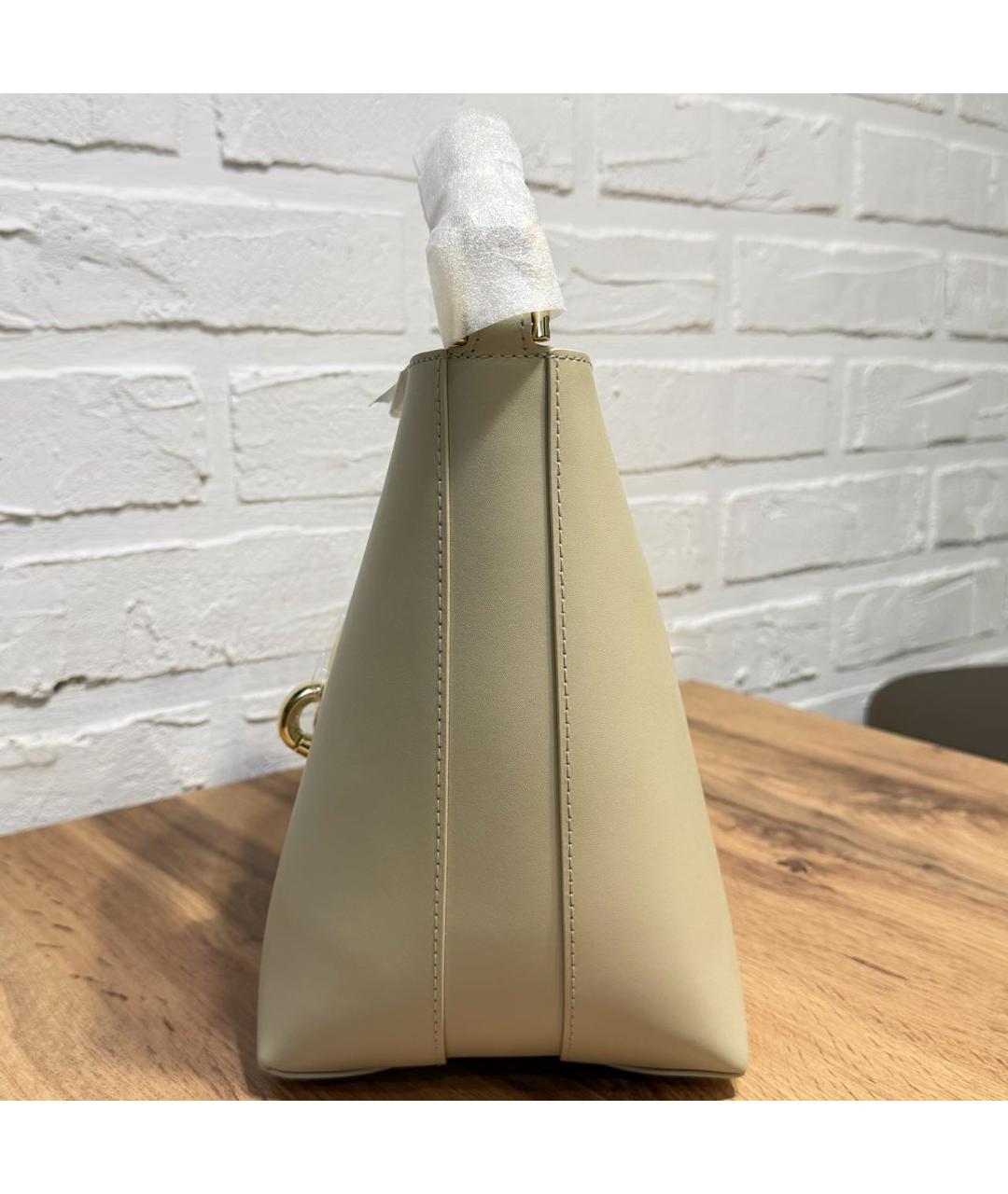 FURLA Бежевая кожаная сумка через плечо, фото 2