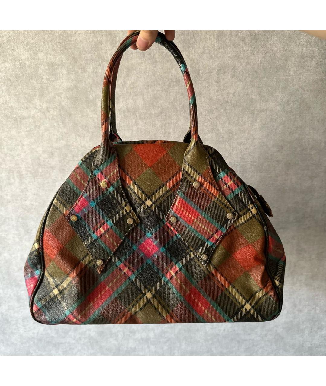 VIVIENNE WESTWOOD Мульти кожаная сумка с короткими ручками, фото 9