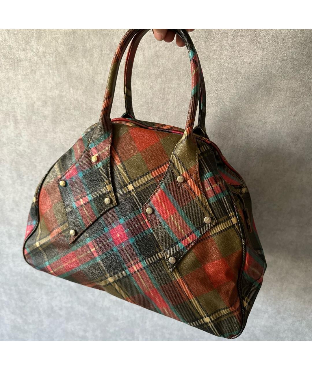 VIVIENNE WESTWOOD Мульти кожаная сумка с короткими ручками, фото 2