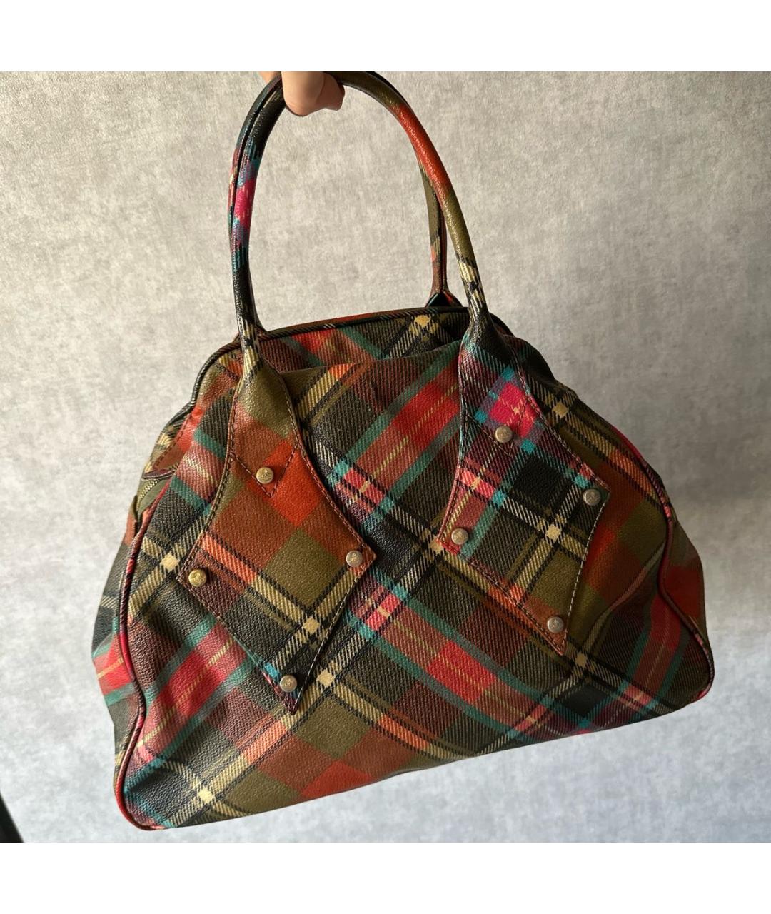 VIVIENNE WESTWOOD Мульти кожаная сумка с короткими ручками, фото 3