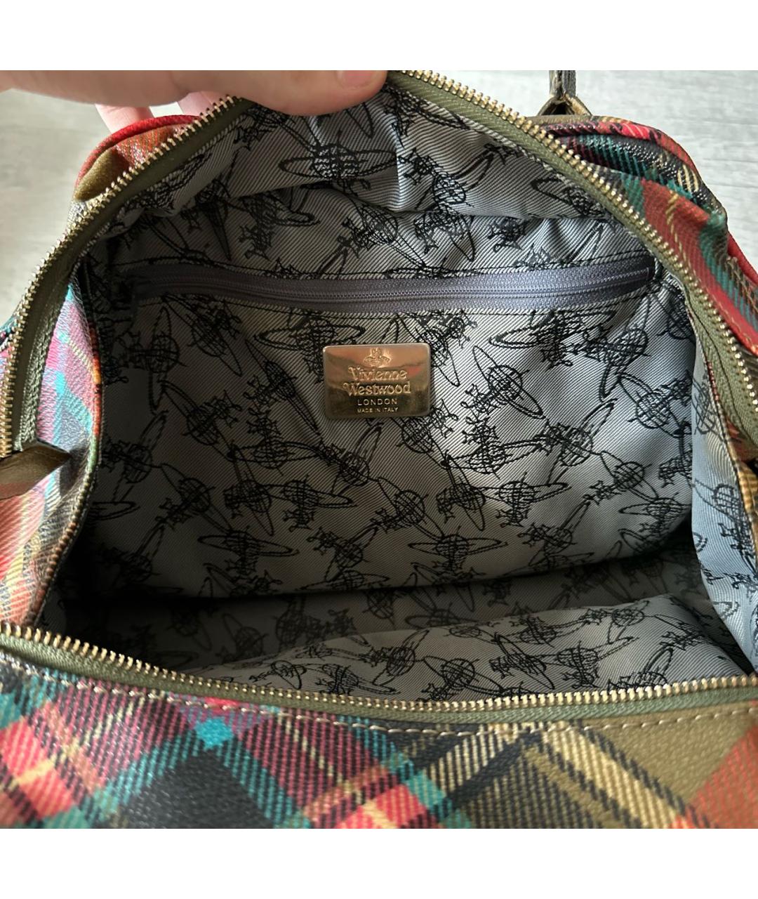 VIVIENNE WESTWOOD Мульти кожаная сумка с короткими ручками, фото 7