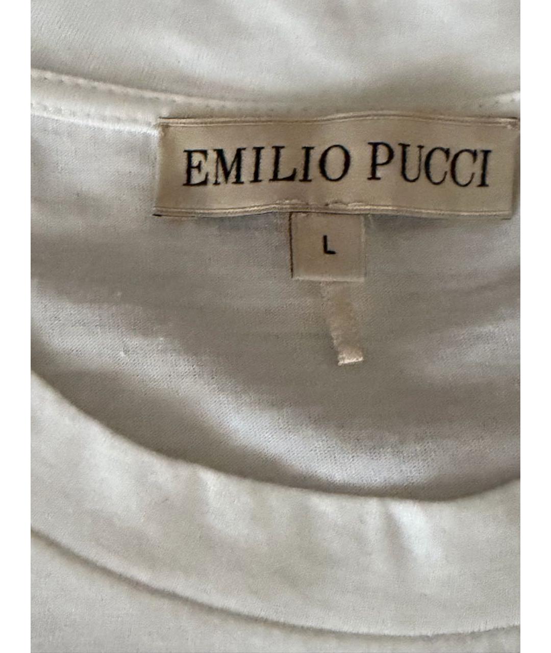 EMILIO PUCCI Белая хлопковая футболка, фото 3