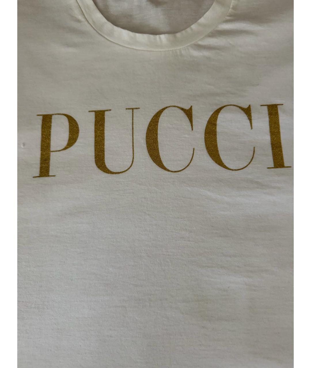 EMILIO PUCCI Белая хлопковая футболка, фото 4