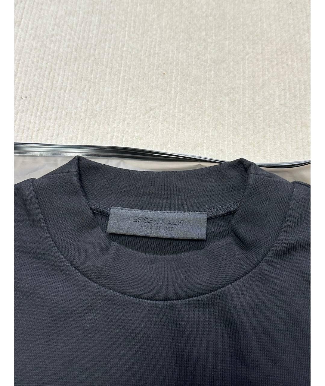 FEAR OF GOD ESSENTIALS Черная хлопковая футболка, фото 6