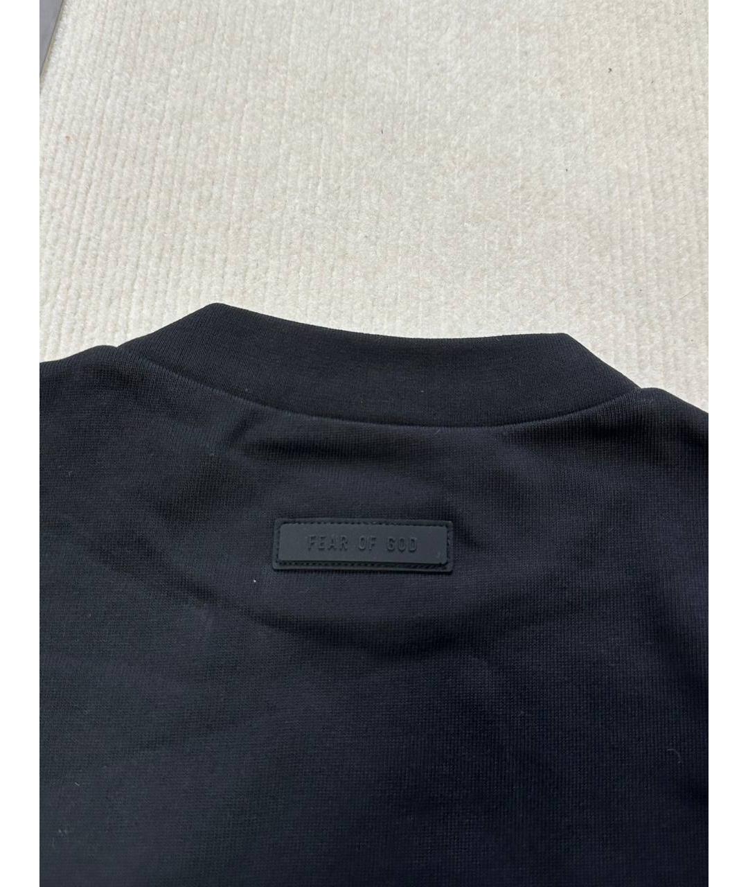 FEAR OF GOD ESSENTIALS Черная хлопковая футболка, фото 5