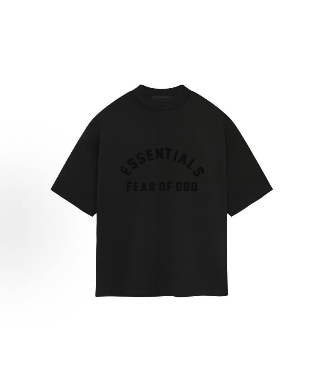 FEAR OF GOD ESSENTIALS Черная хлопковая футболка, фото 7