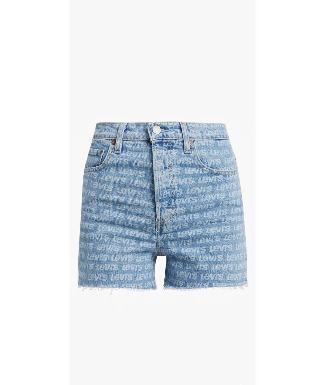 LEVI'S Голубые деним шорты, фото 9