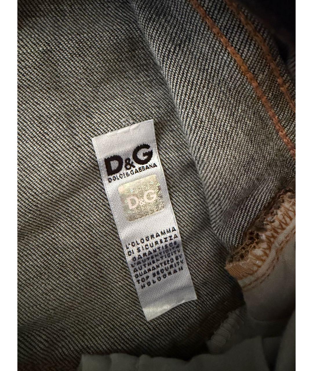 DOLCE&GABBANA Антрацитовые прямые джинсы, фото 5