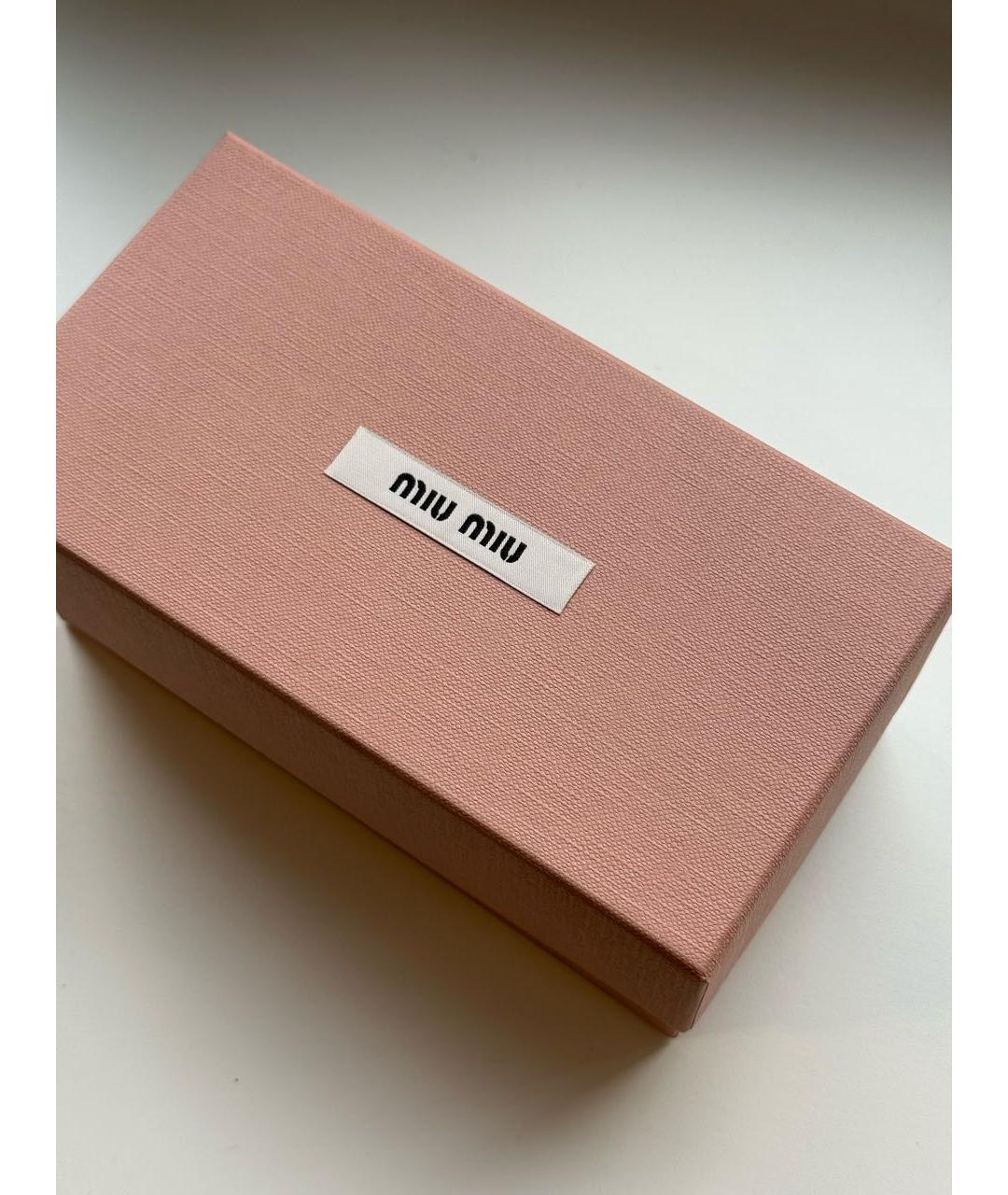 MIU MIU Золотые металлические солнцезащитные очки, фото 4