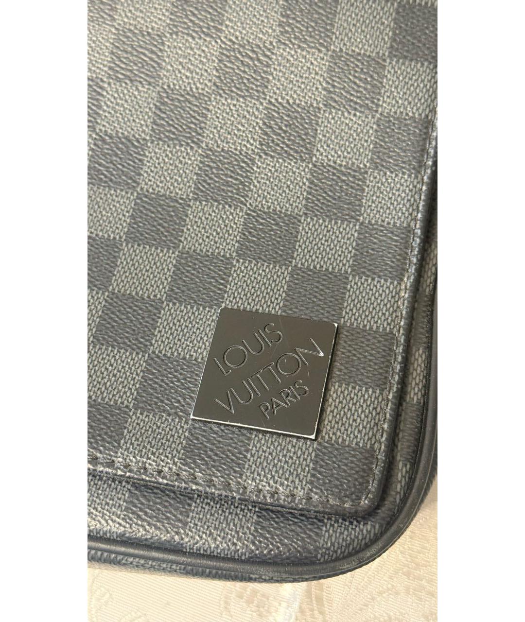 LOUIS VUITTON Черная барсетка, фото 7