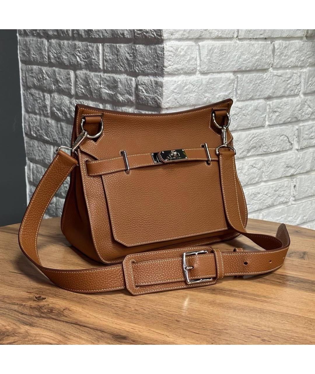 HERMES Коричневая кожаная сумка через плечо, фото 2