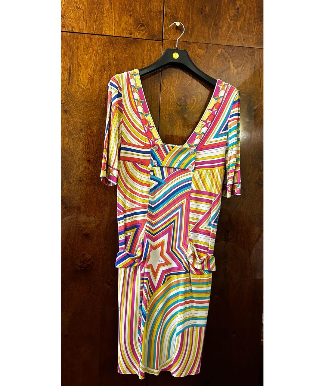 EMILIO PUCCI Мульти вискозное платье, фото 7