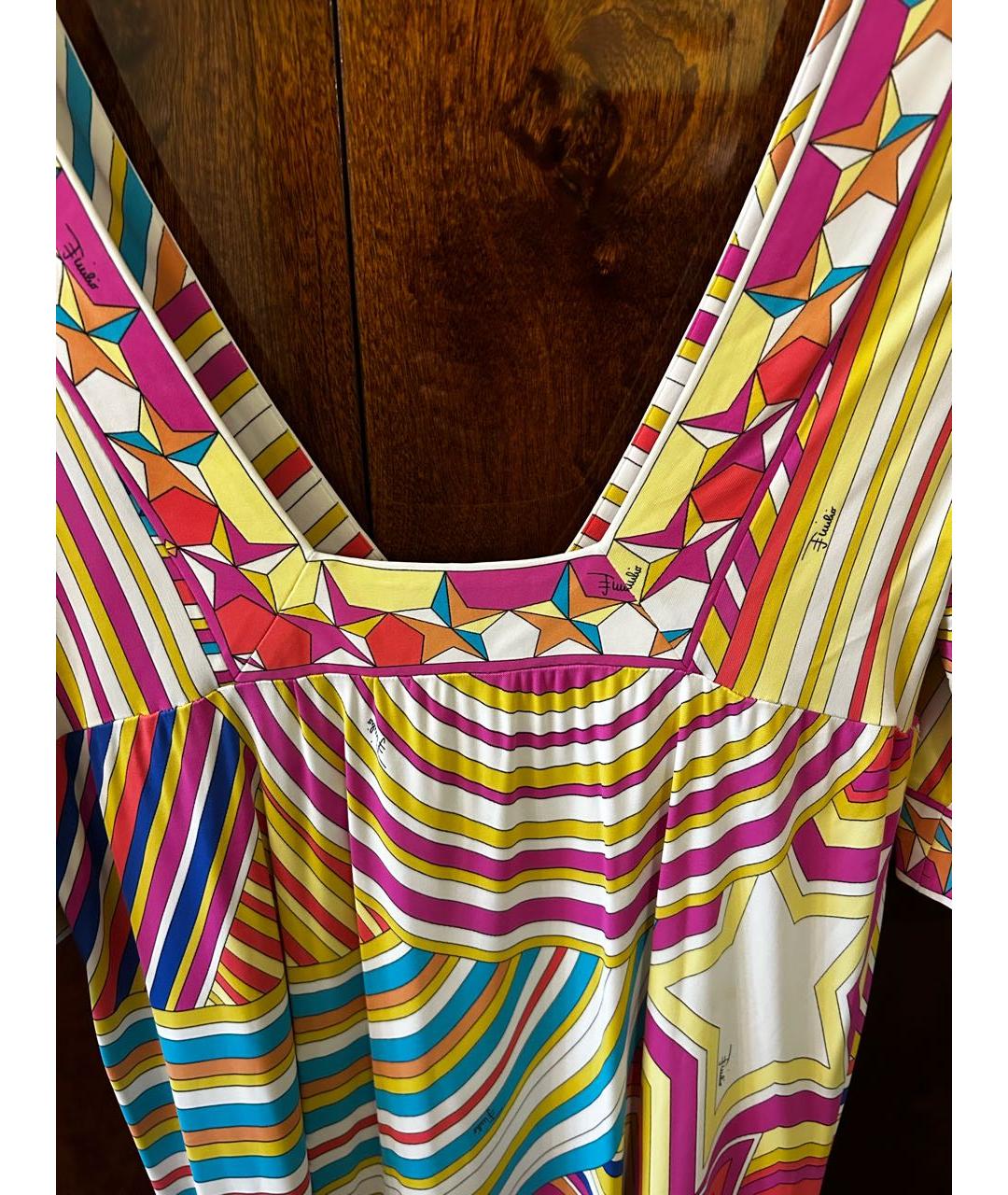 EMILIO PUCCI Мульти вискозное платье, фото 3