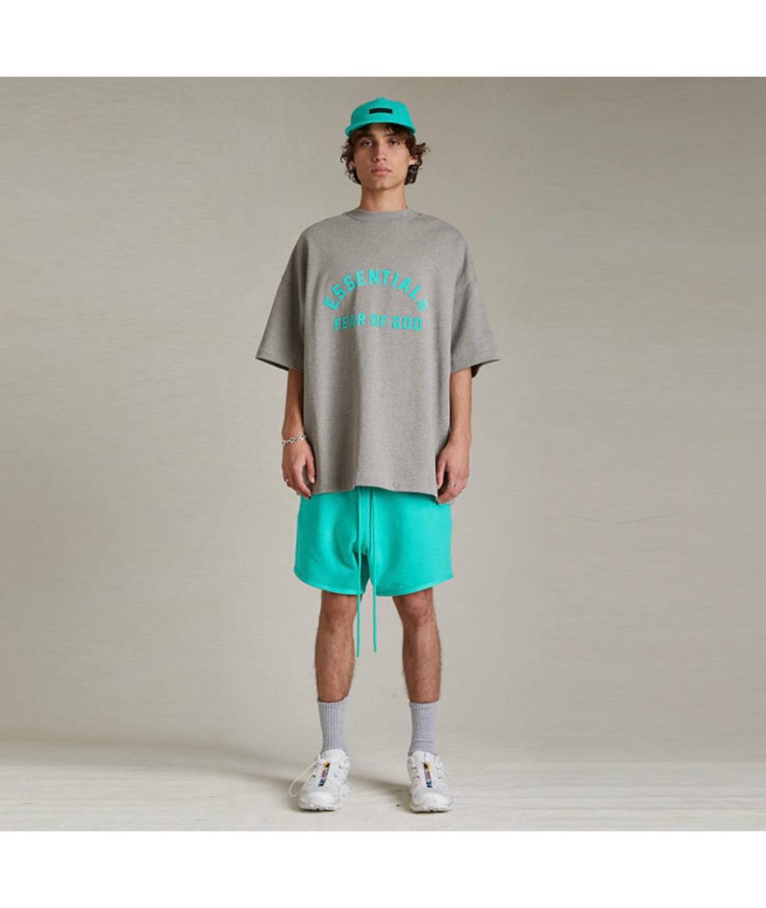 FEAR OF GOD ESSENTIALS Серая хлопковая футболка, фото 3