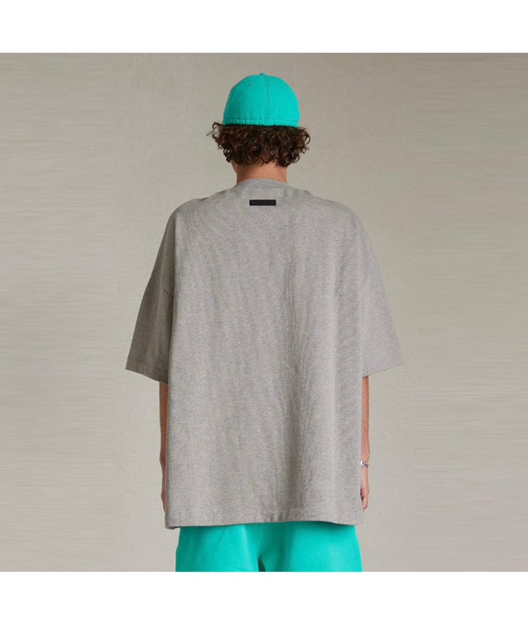 FEAR OF GOD ESSENTIALS Серая хлопковая футболка, фото 4