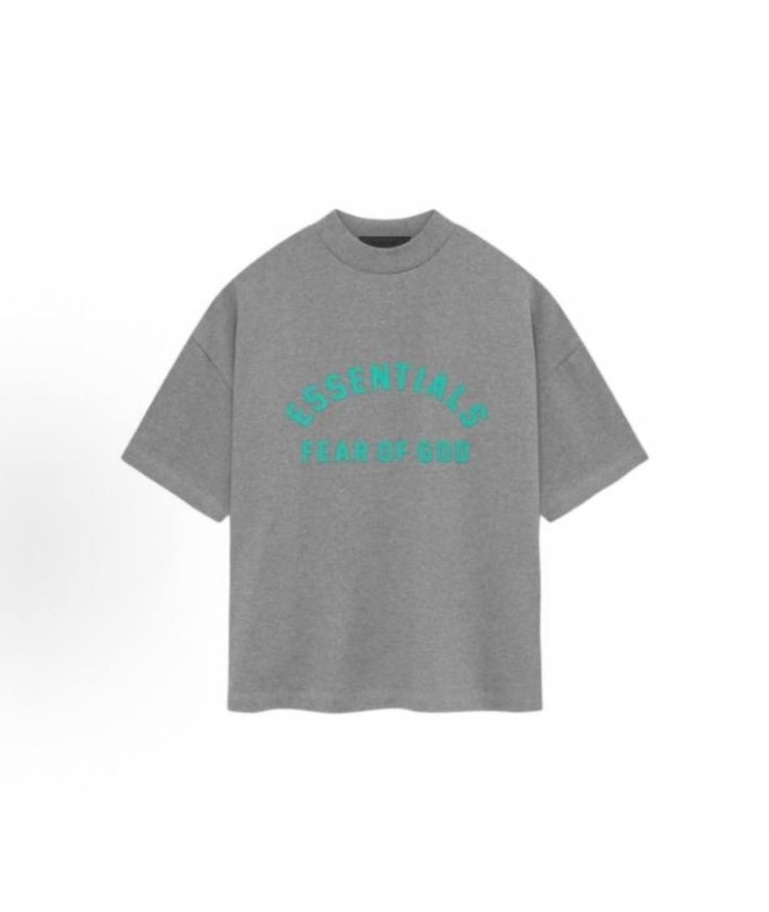 FEAR OF GOD ESSENTIALS Серая хлопковая футболка, фото 8