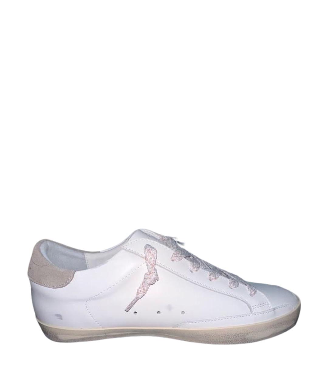 GOLDEN GOOSE DELUXE BRAND Белые кожаные кеды, фото 1