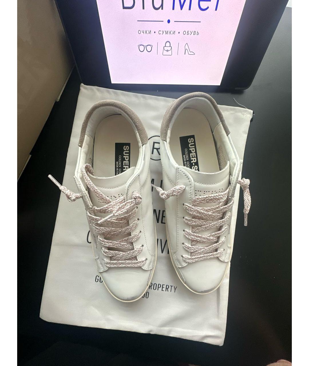 GOLDEN GOOSE DELUXE BRAND Белые кожаные кеды, фото 4