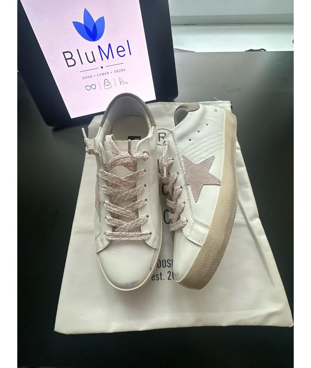 GOLDEN GOOSE DELUXE BRAND Белые кожаные кеды, фото 7