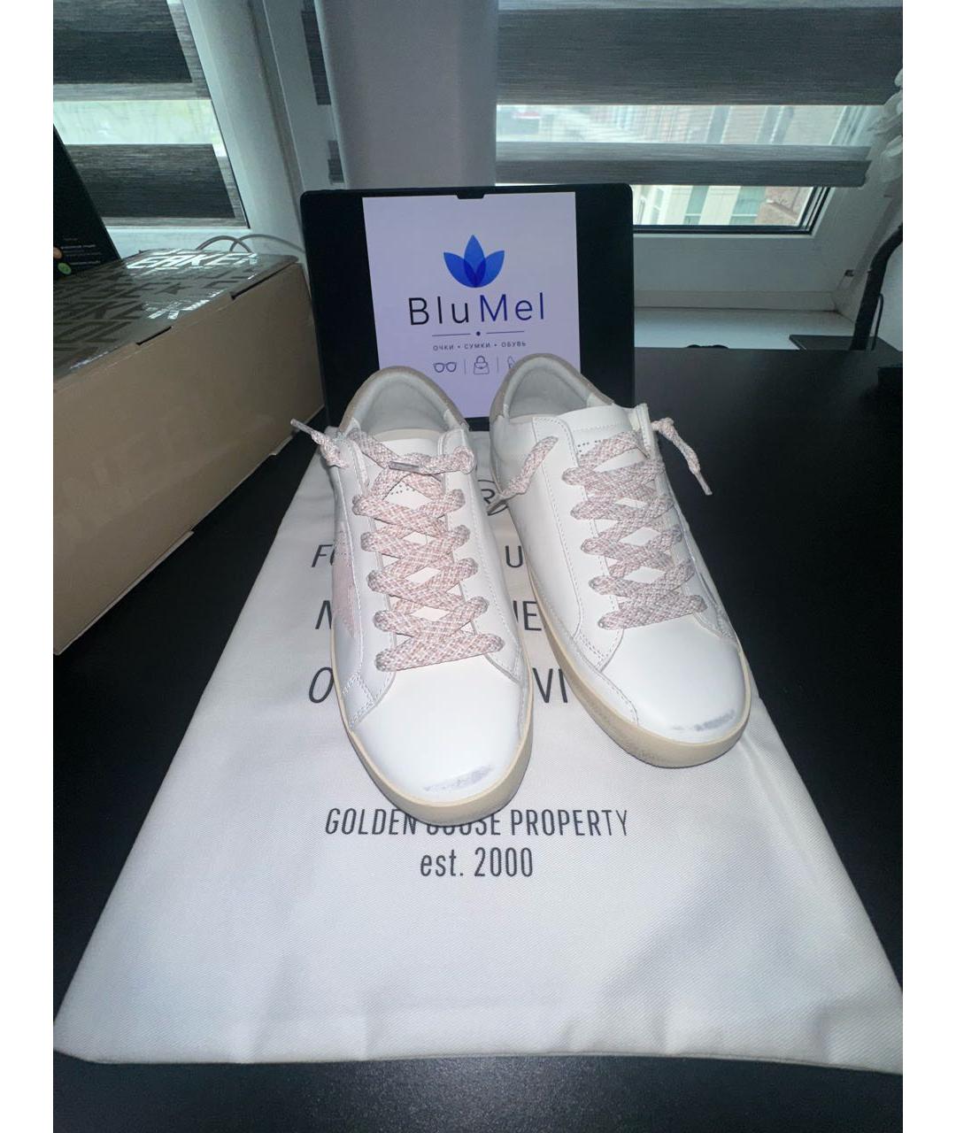 GOLDEN GOOSE DELUXE BRAND Белые кожаные кеды, фото 3