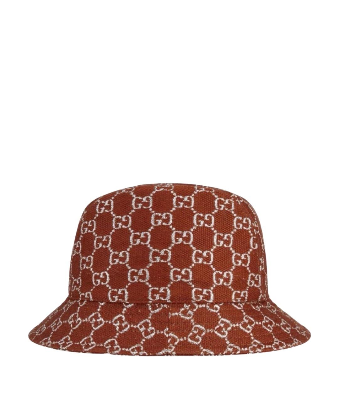 GUCCI Оранжевая хлопковая шляпа, фото 1