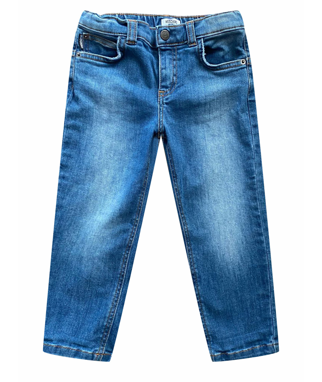 MOSCHINO Синие хлопковые детские джинсы, фото 1