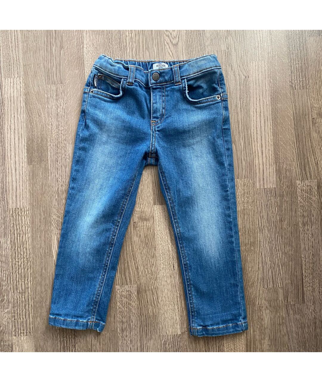 MOSCHINO Синие хлопковые детские джинсы, фото 6