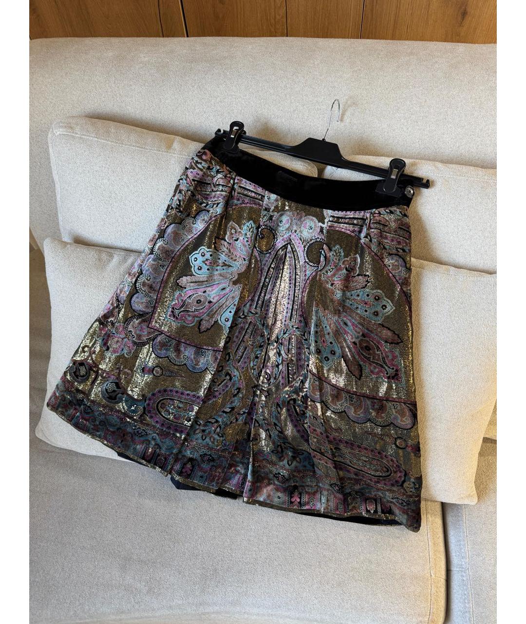 ETRO Коричневая юбка мини, фото 3