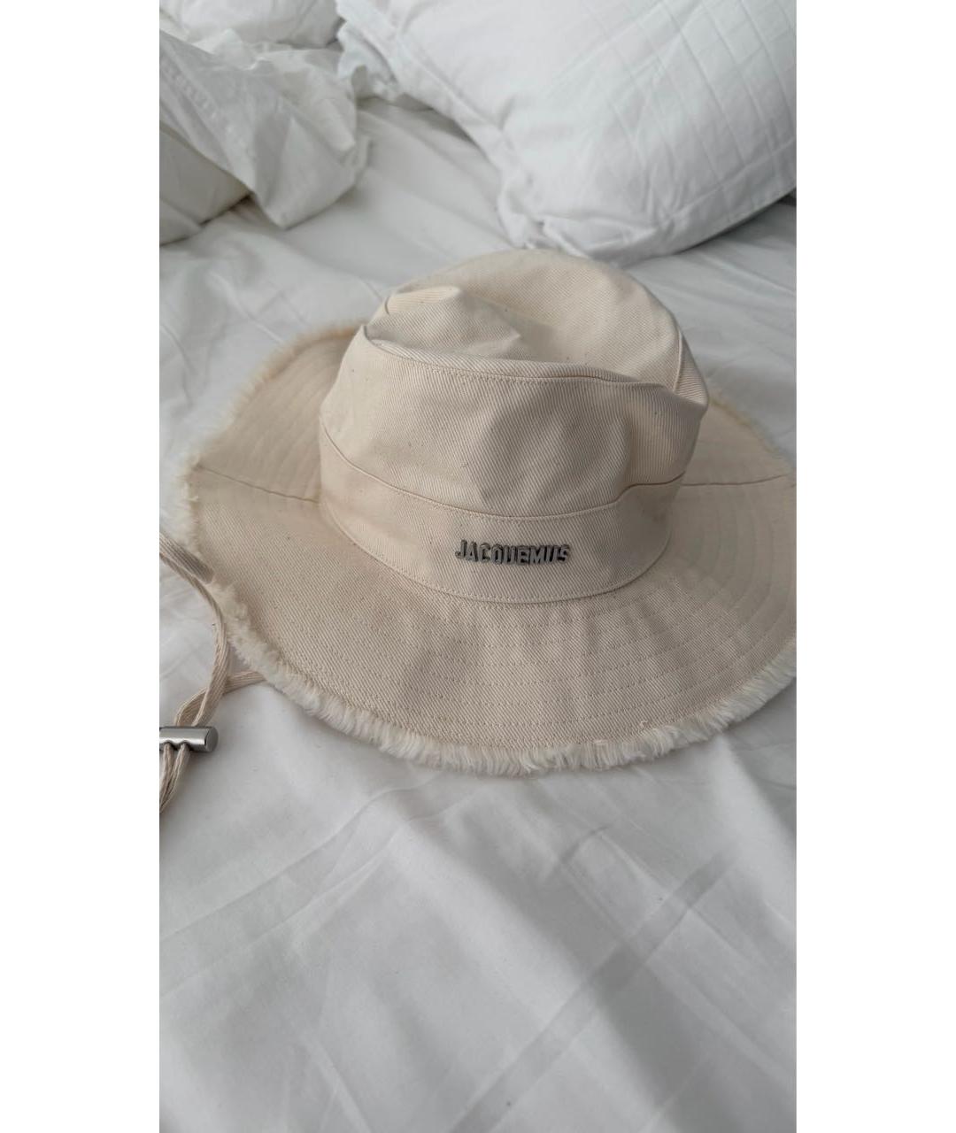 JACQUEMUS Белая хлопковая панама, фото 3
