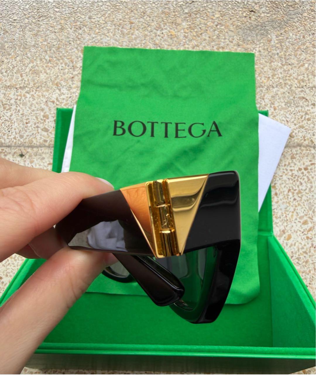 BOTTEGA VENETA Черные пластиковые солнцезащитные очки, фото 5
