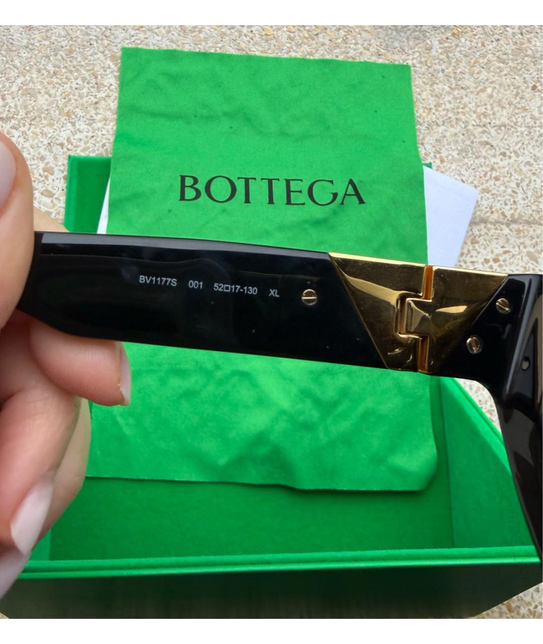 BOTTEGA VENETA Черные пластиковые солнцезащитные очки, фото 4