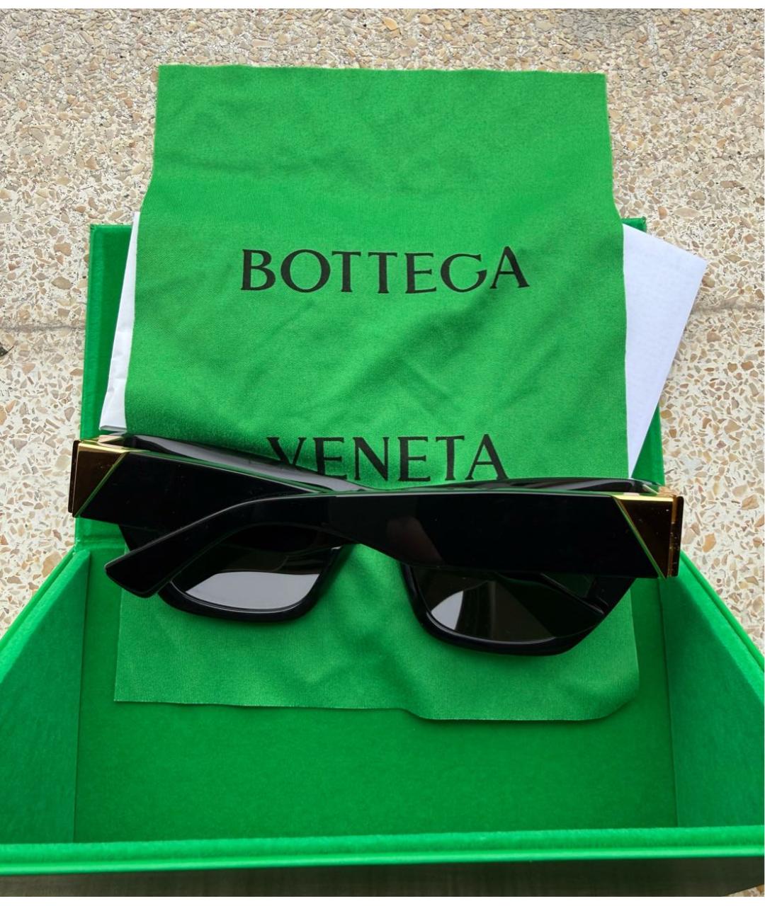 BOTTEGA VENETA Черные пластиковые солнцезащитные очки, фото 3