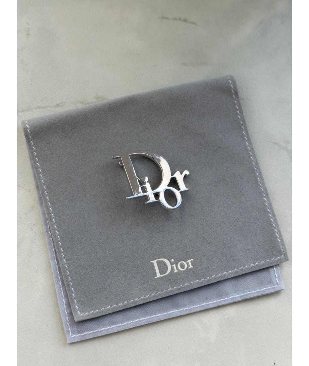 CHRISTIAN DIOR Серебряная металлическая булавка / брошь, фото 2