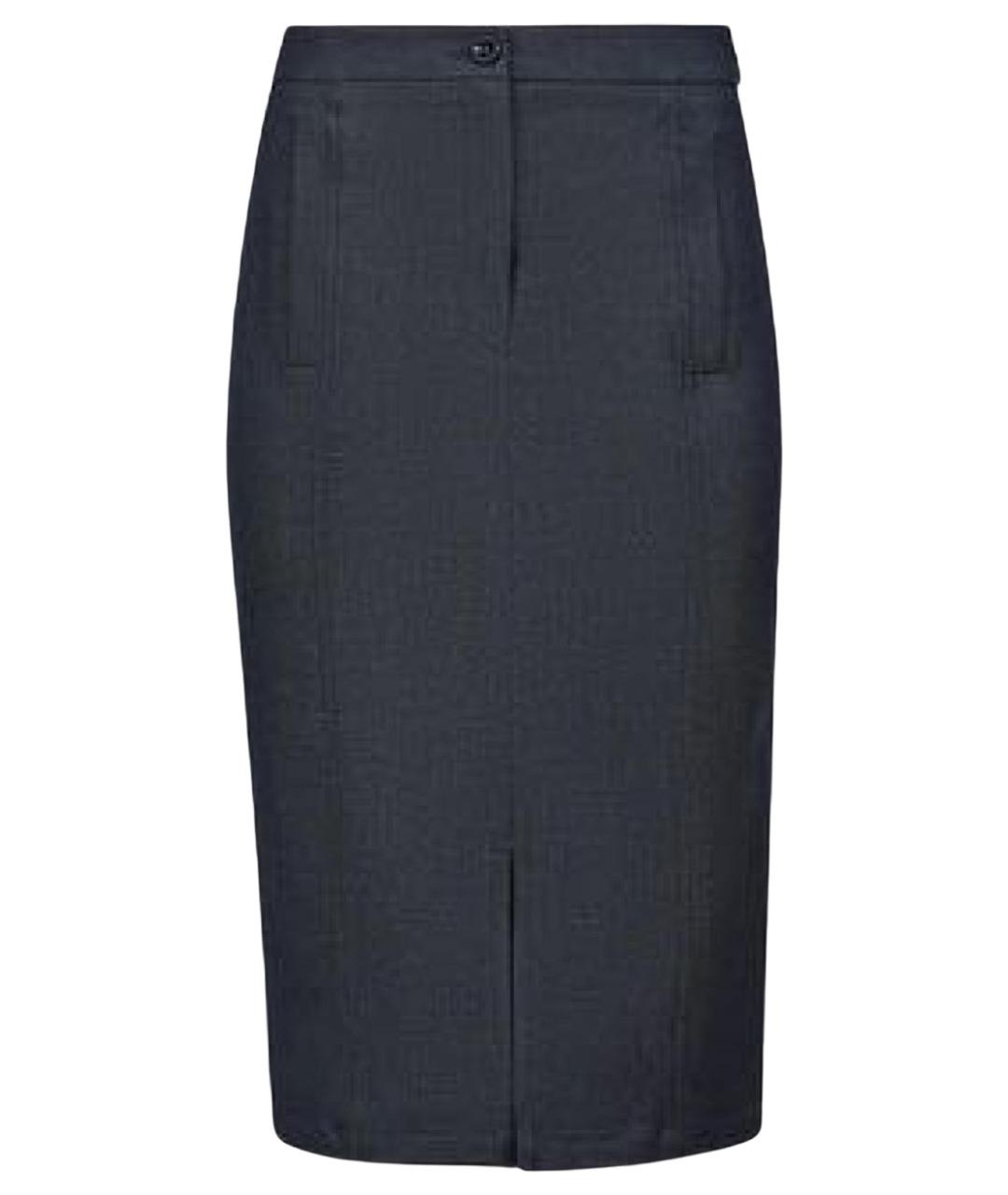 EMPORIO ARMANI Серая полиэстеровая юбка миди, фото 1