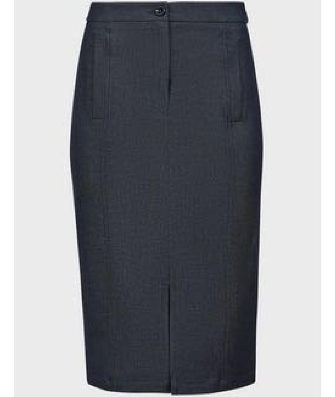 EMPORIO ARMANI Серая полиэстеровая юбка миди, фото 9