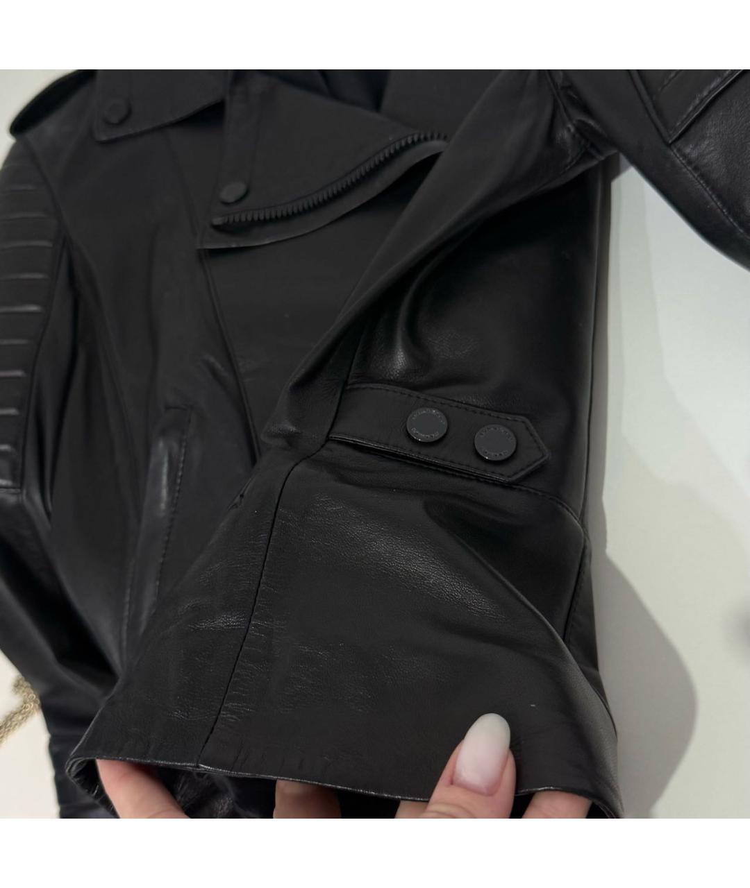 BURBERRY Черная кожаная куртка, фото 8