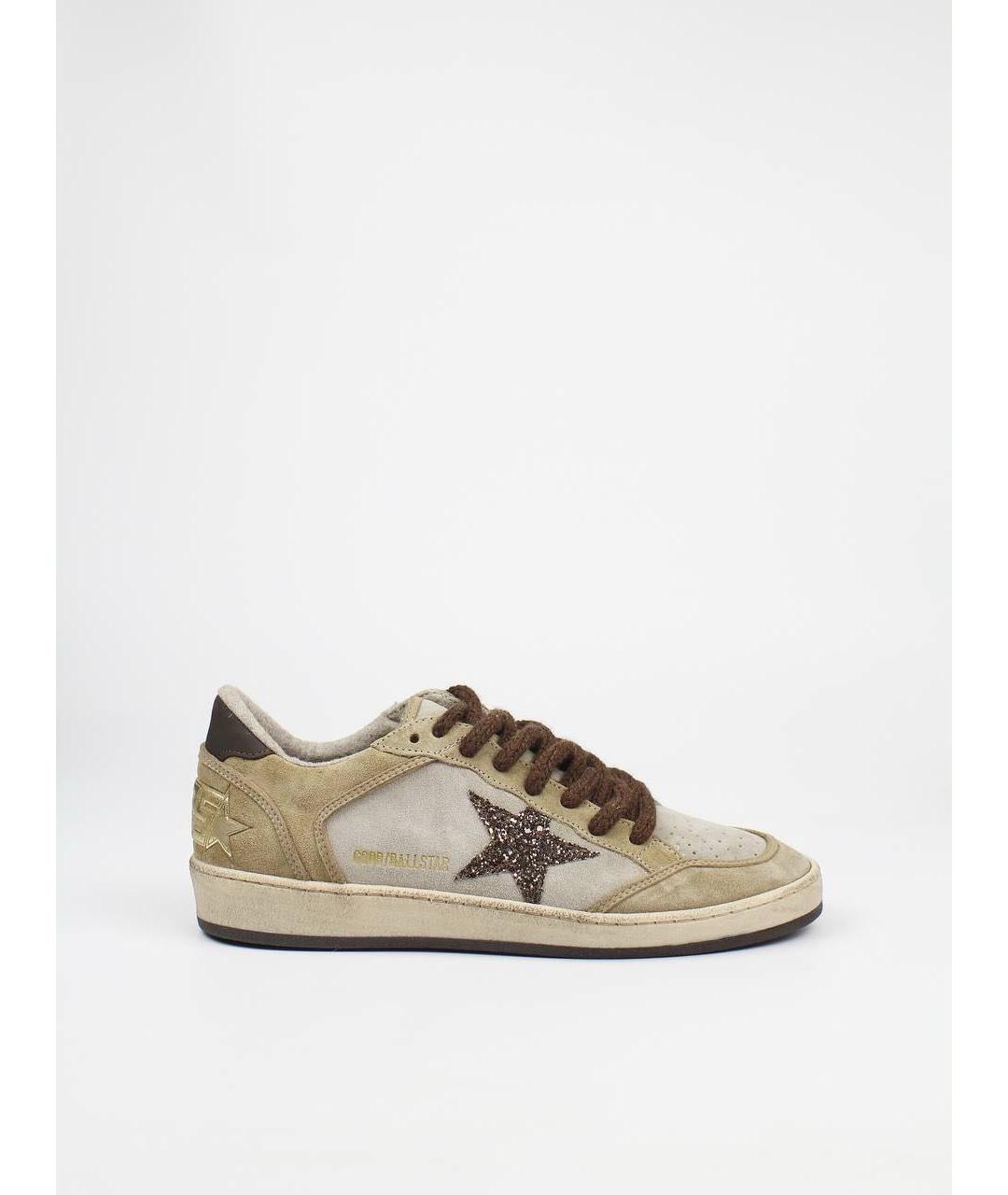 GOLDEN GOOSE DELUXE BRAND Бежевые замшевые кеды, фото 9
