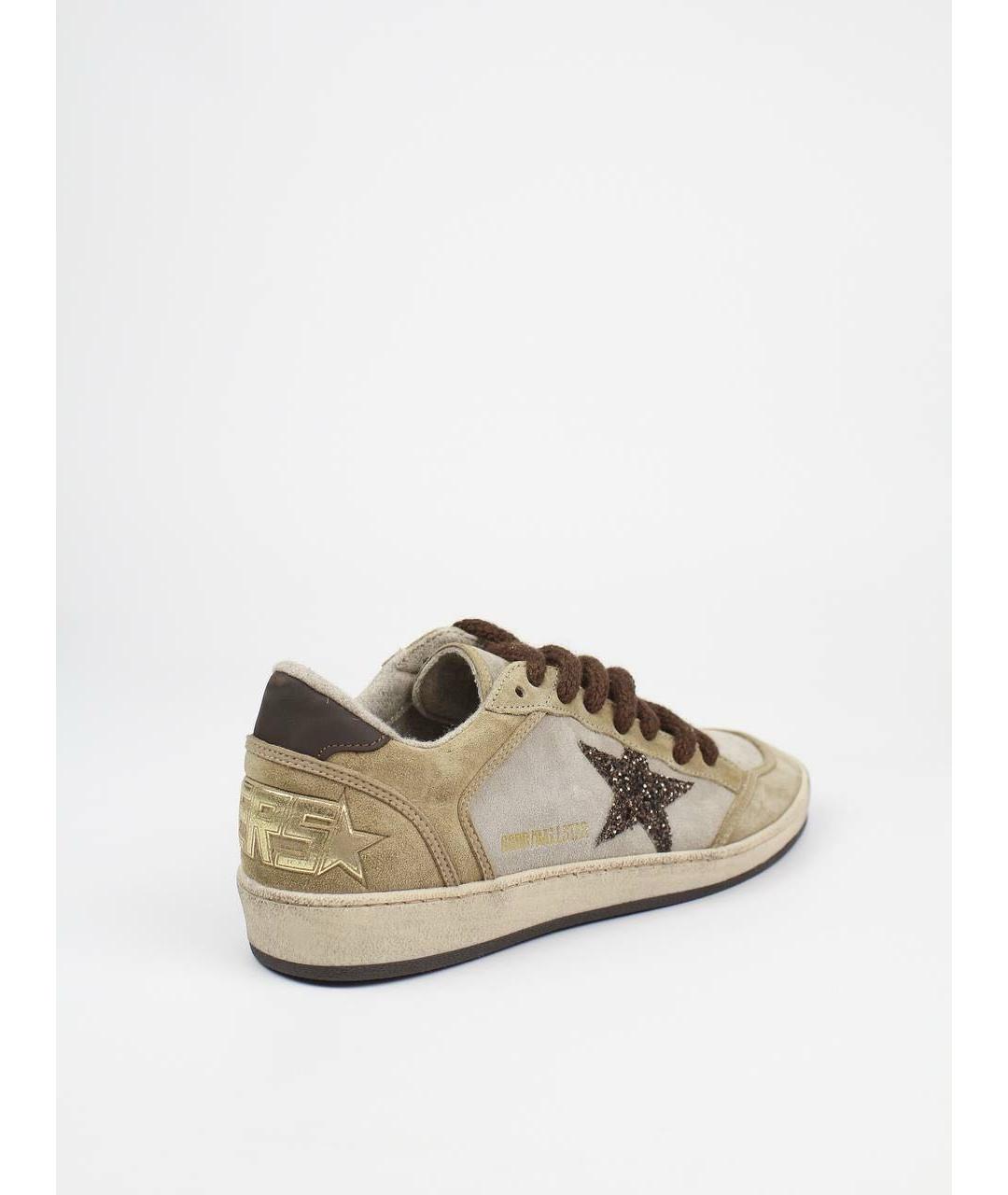 GOLDEN GOOSE DELUXE BRAND Бежевые замшевые кеды, фото 3