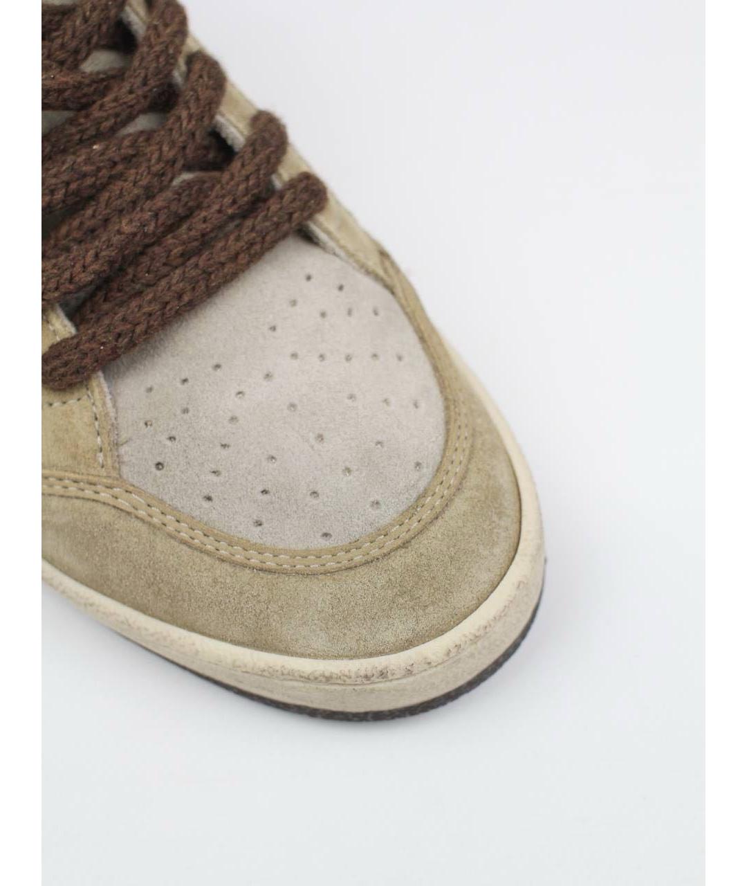 GOLDEN GOOSE DELUXE BRAND Бежевые замшевые кеды, фото 7