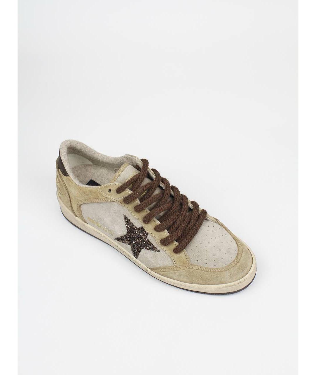 GOLDEN GOOSE DELUXE BRAND Бежевые замшевые кеды, фото 5