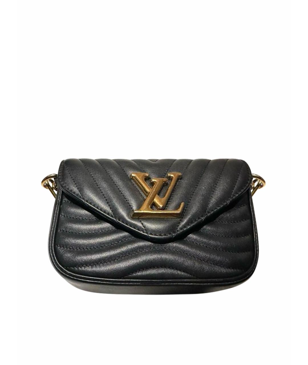 LOUIS VUITTON Черная кожаная сумка через плечо, фото 1