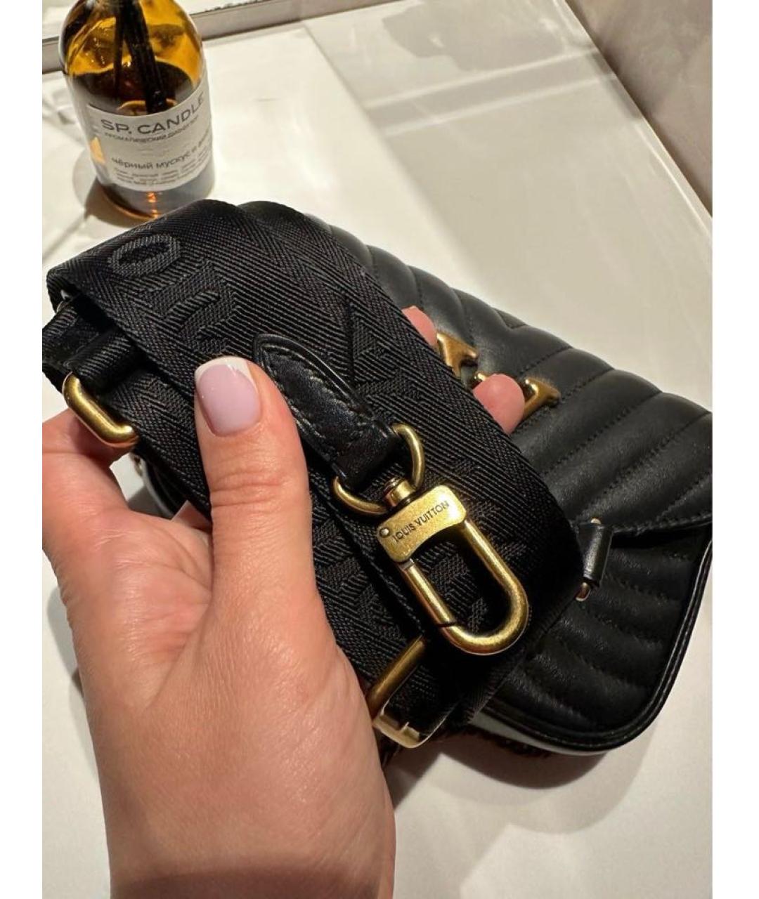 LOUIS VUITTON Черная кожаная сумка через плечо, фото 7