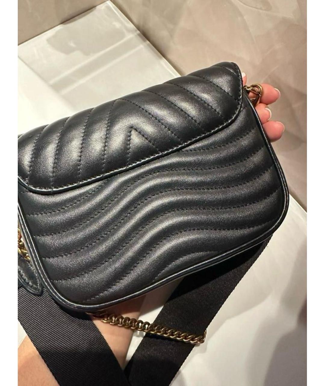 LOUIS VUITTON Черная кожаная сумка через плечо, фото 2