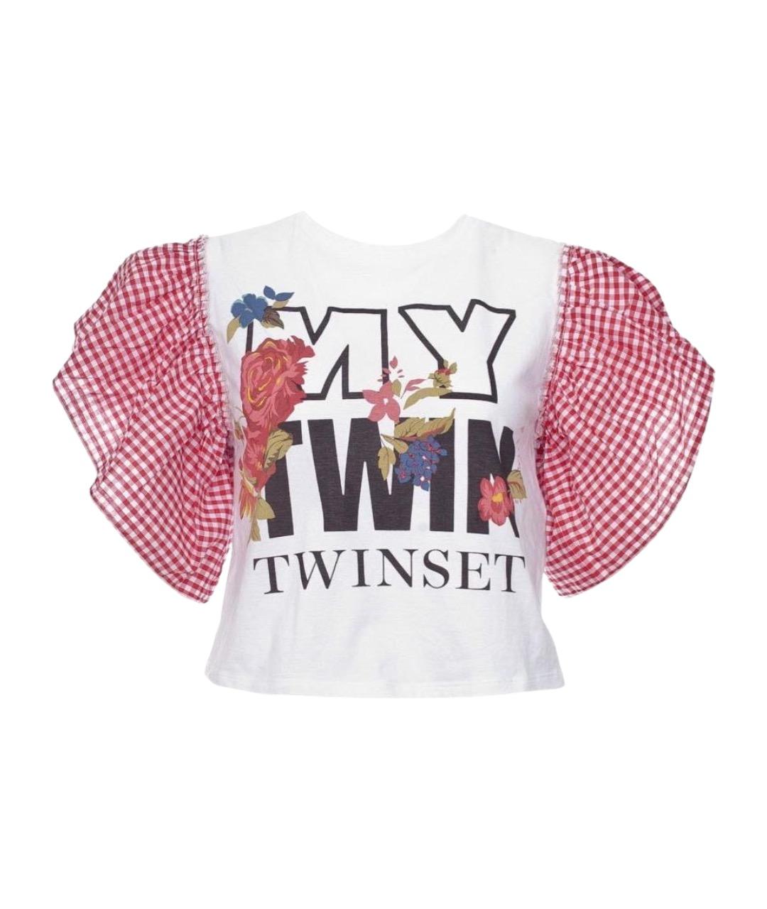 TWIN-SET Мульти хлопковая футболка, фото 1