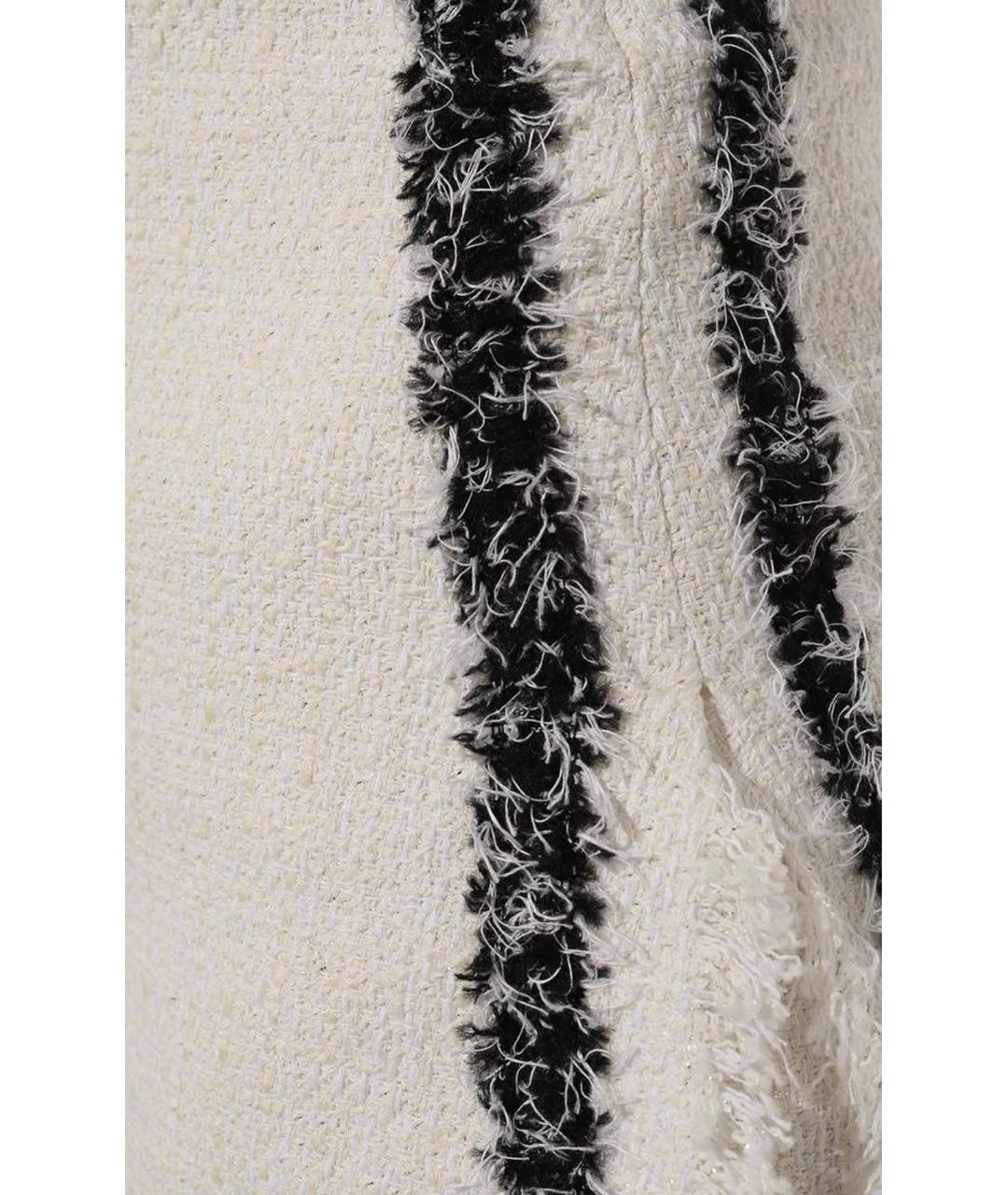 MSGM Белая хлопковая юбка мини, фото 4