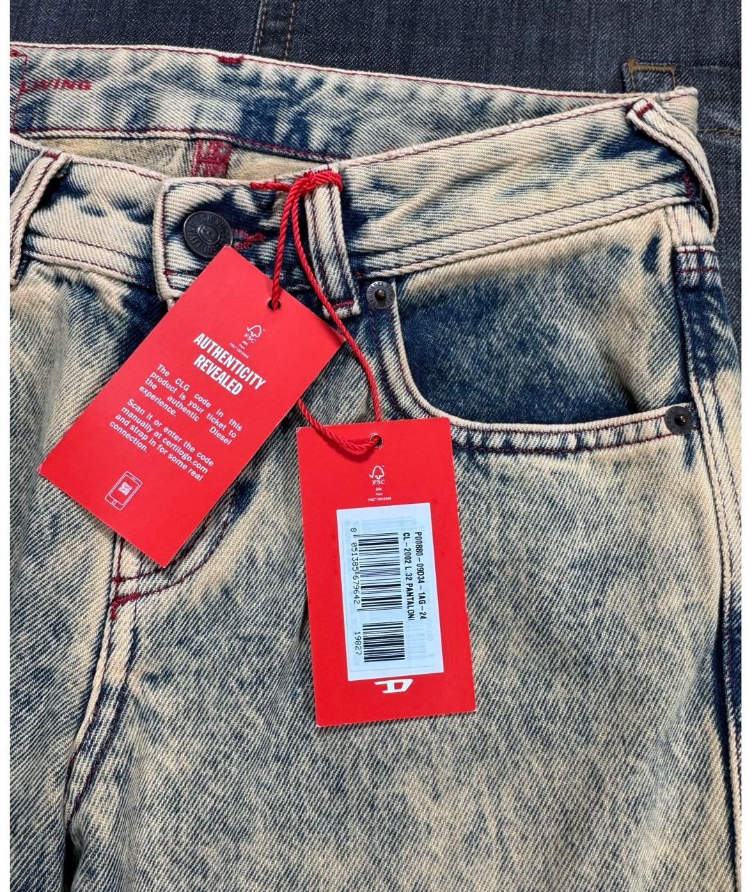 DIESEL Мульти хлопко-эластановые прямые джинсы, фото 7