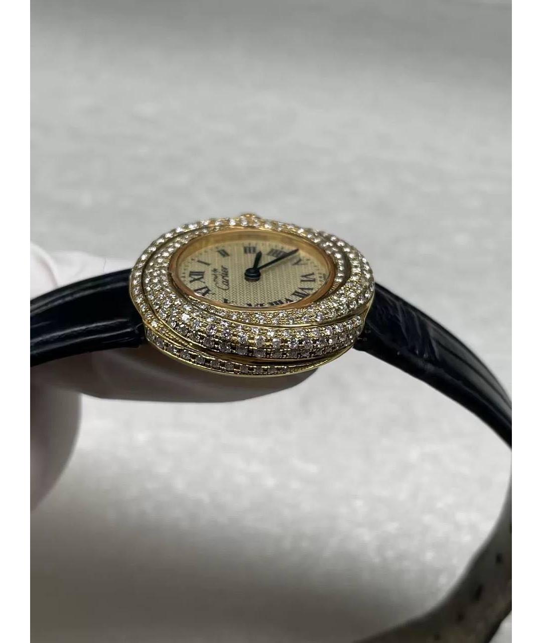 CARTIER Золотые серебряные часы, фото 4