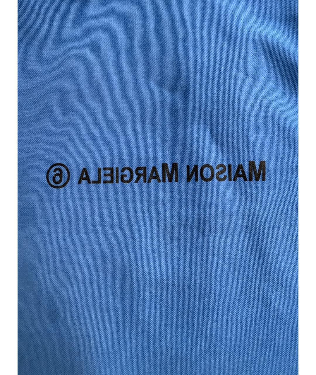 MAISON MARGIELA Синяя хлопковая сумка тоут, фото 3
