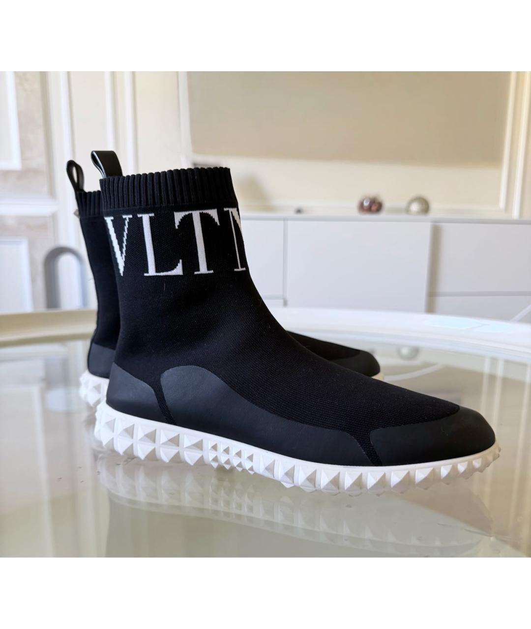 VALENTINO Черные текстильные кроссовки, фото 5